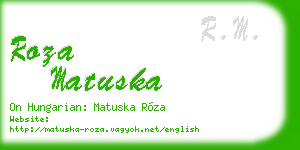 roza matuska business card